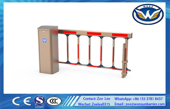1.5s-6s Đường chắn đậu xe không chải động cơ DC có thể điều chỉnh tốc độ để kiểm soát truy cập màu vàng
